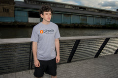 Person wearing the Bitcoin Cryptocurrency t-shirt
