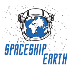Spaceship Earth t-shirt design artwork