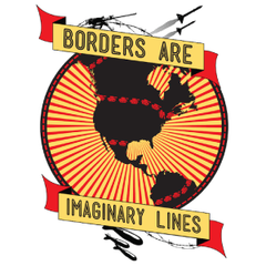 Borders Are Imaginary Lines t-shirt design artwork