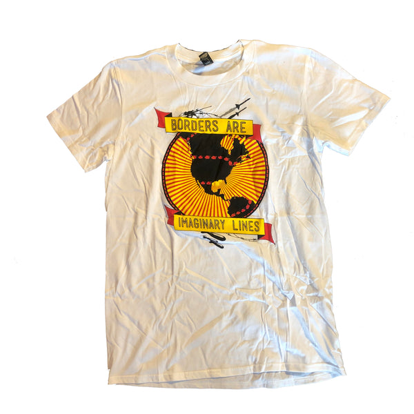Borders Are Imaginary Lines t-shirt, front