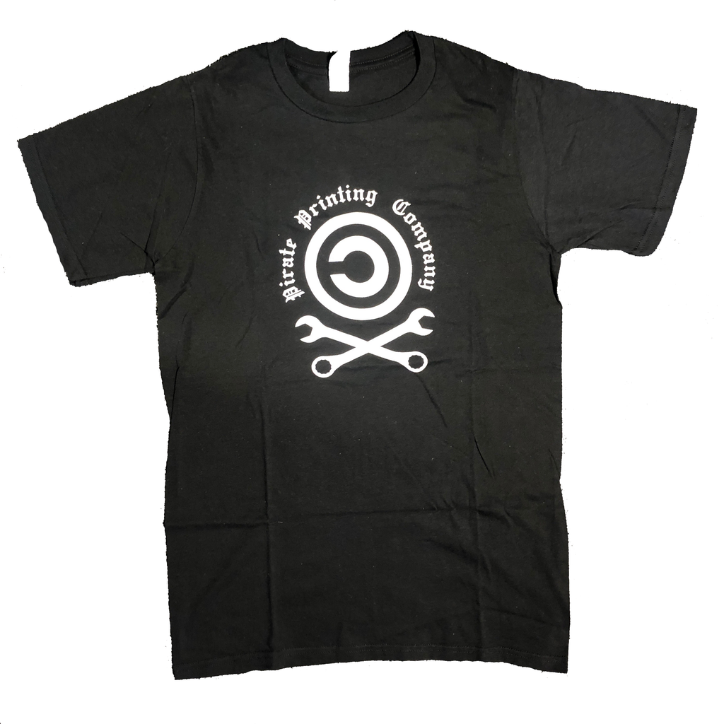 Pirate Printing Co. logo t-shirt, front
